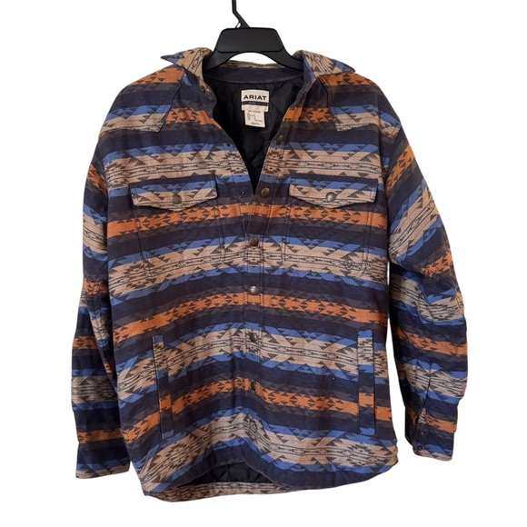 Ariat men’s hartland southwestern snap Shirt Jacket Size L - Picture 2 of 13